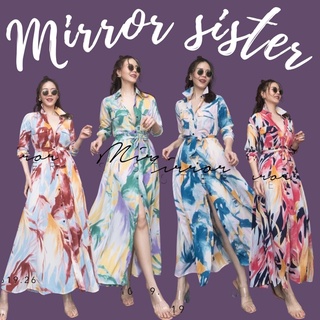 Code : 10519.26 เดรสเชิ้ตยาว เดรสเชิ้ต เดรสไปงาน งานป้าย mirrorsister