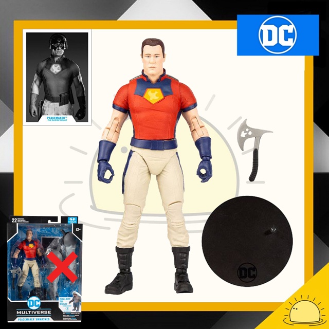 McFarlane Toys DC Multiverse PEACEMAKER UNMASKED (The Suicide Squad) 7" Action Figure(ไม่สวมหน้ากาก)