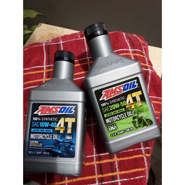 Amsoil 10W40 10W50 20W50 สังเคราะห์แท้100% ( สินค้าแท้มีบราโค๊ด )