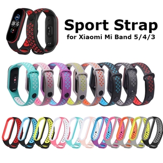 Xiaomi Mi Band 3 4 Strap Double Color Original Silicone Strap Replacement Wrist Strap Band Wriststrap Miband 3 4 Wristband Smartwatch