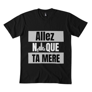 เสื้อยืดผ้าฝ้ายเสื้อยืด พิมพ์ลาย Allez n ta Mere lacrim 93 Clic 173DMN สีดําL XL  XXL 3XL