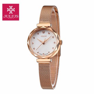 JULIUS WATCH JA829 สีโรสโกลด์(ROSEGOLD) นาฬิกาข้อมือผู้หญิง แบรนด์เกาหลี แฟชั่นฮิตของแท้ สายสแตนเลส