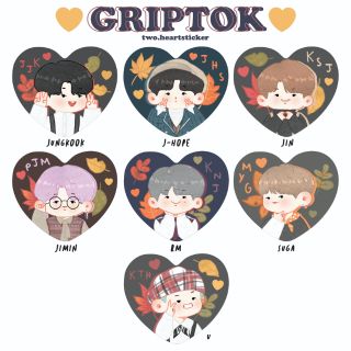 GRIPTOK BTS HEART 💜 กริปต๊อก ที่ติดหลังมือถือ