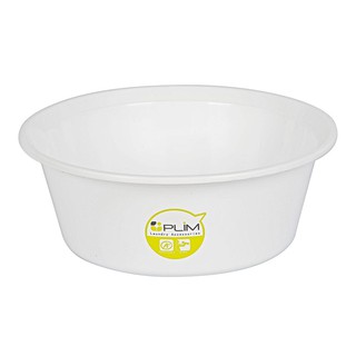 กะละมังกลมปากเท PLIM 30 ซม. สีขาว ROUND BASIN PLIM 30CM WHITE