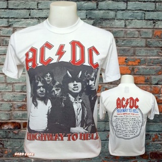 เสื้อวง AC DC วงร็อค ไม่มีตะเข็บข้าง คอฟิต ป้ายUSA เสื้อร็อค เสื้อผ้าผู้ชาย เสื้อทัวร์ วงดนตรีร็อคต่างประเทศ