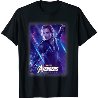 เสื้อยืด พิมพ์ลายโปสเตอร์ Marvel Avengers Endgame สีดําSize S-5XL