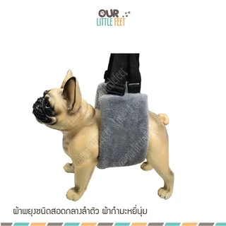 ผ้าพยุงสุนัข แบบสอดกลางลำตัว ผ้ากำมะหยี่