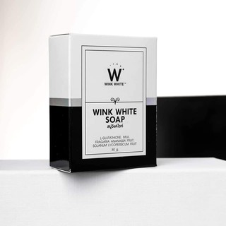 Wink White Soap สบู่กลูต้า วิ้งค์ไวท์ น้ำนม ก้อนสีขาว