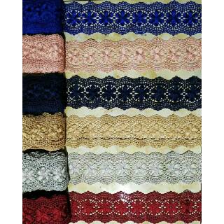 Motif ผ้าลูกไม้ เย็บปักถักร้อย ม้วนขอบ KEBAYA Bangs