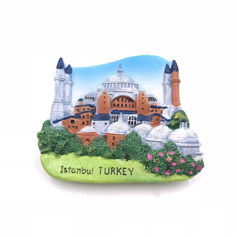 แม่เหล็กติดตู้เย็นเรซิน Romania Turkey London Tower Bridge Arc de Triomphe สติกเกอร์ตู้เย็นแม่เหล็ก