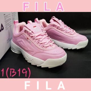 รองเท้าผ้าใบ fila สีชมพูพาสเทล สีสวยหวาน ใส่สบายน้ำหนักเบา