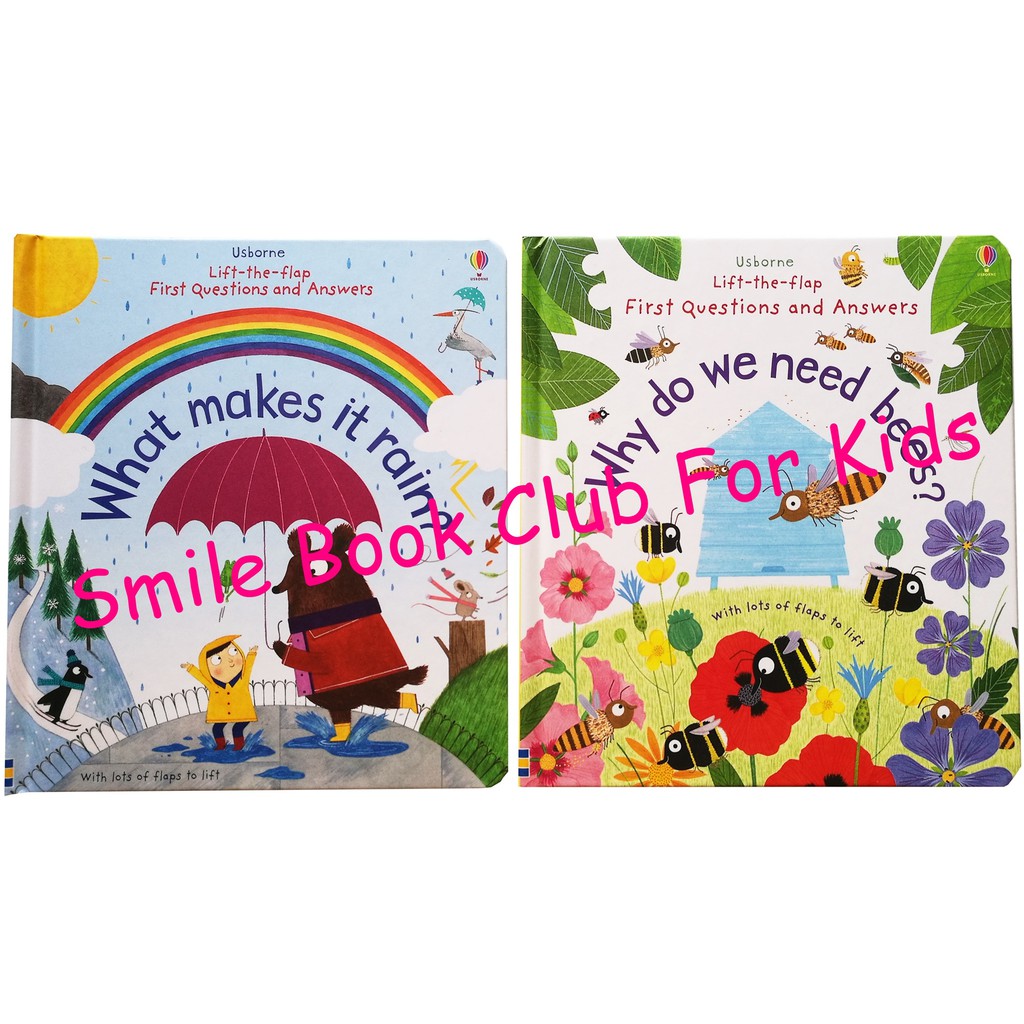 Usborne - Lift-the-flap First Questions and Answers Collection: What Makes it Rain? / Why do we Need Bees? (2 Books)