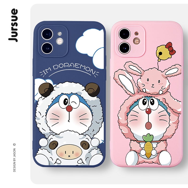 JURSUE เคสคู่ เคสไอโฟน คู่รัก กันกระแทกซิลิโคนนุ่มการ์ตูนน่ารักตลก เคสโทรศัพท์ Compatible for iPhone 14 13 12 11 Pro Max SE 2020 X XR XS 8 7 6 6S Plus พลัส XYH602
