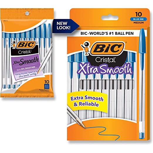 ปากกาลูกลื่น BIC Cristal Xtra Smooth Stic 1.0 มม. 10