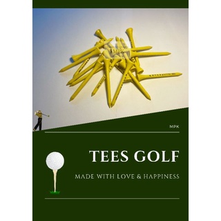 Golf Wood Tees about 7.2 cm. ทีกอล์ฟ แบบไม้ ( 1 Pcs. ราคาต่อ 1 ชิ้น )