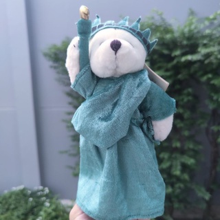 ตุ๊กตา หมีเท็ดดี้ ในชุดเทพีเสรีภาพ Vintage 1997 New York NY Teddy Bear Statue of Liberty ขนาด8นิ้ว ลิขสิทธิ์แท้ ป้ายห้อย