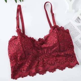 [ส่งจากไทย] 𝑩𝒓𝒂𝑩𝒓𝒂𝑩𝒓𝒂 #bra-029 สายเดี่ยวลูกไม้ ฟองน้ำถอดได้