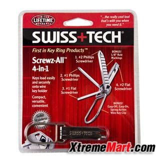 พวงกุญแจ Swiss+Tech Screwz-All 4-in-1 Key Ring Screwdriver