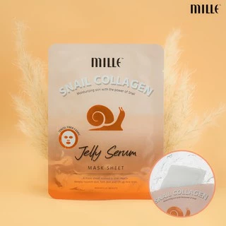 Mille มาส์กเจลลี่คอลลาเจน Snail Collagen Jelly Serum Mask Sheet