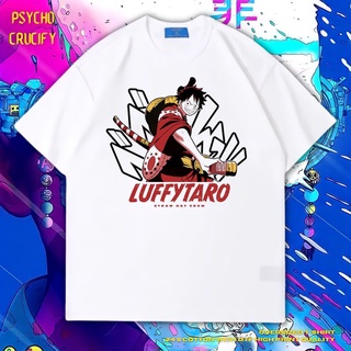 เสื้อยืด ขนาดใหญ่ พิมพ์ลาย Psycho Crucify Luffytaro | หินล้างทําความสะอาด | เสื้อเชิ้ต One Piece | เสื้อยืด ขนาดใหญ่ | ส