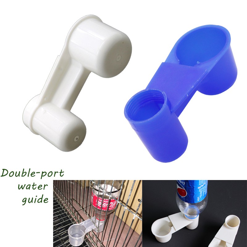 1 Pc Bird น้ําดื่มถ้วยคู่นกชาม Waterer อัตโนมัติสีขาว/สีฟ้าอุปกรณ์สัตว์เลี้ยง