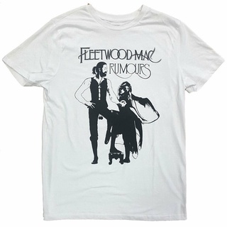 เสื้อยืดผ้าฝ้าย เสื้อยืด พิมพ์ลายอัลบั้ม Fleetwood Mac Rumours สีขาว สําหรับผู้ชาย