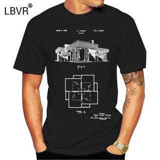 เสื้อยืดคอกลม พิมพ์ลาย Frank Lloyd Wright House สีสันสดใส เหมาะกับของขวัญ สําหรับสํานักงาน สถาปัตยกรรมS-5XL