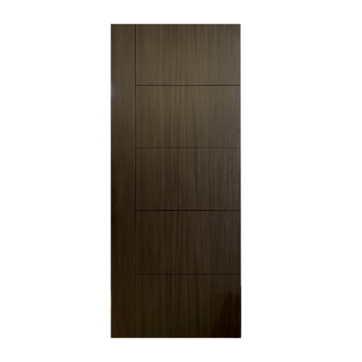 GlobalHouse HOLZTUR ประตูเมลามีน เซาะร่องดำ MD-FC05 80x200ซม. DARK GRAY OAK สินค้าของแท้คุณภาพดี