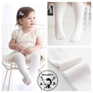 ขายดี**เลกกิ้งเด็ก ลองจอนเด็ก สีขาว น่ารัก