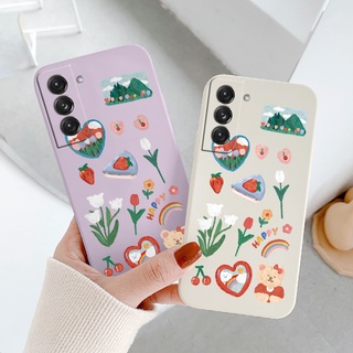 เคสภาพวาดสีน้ำมันหมีมือถือ ซิลิกาเจลเหลว Phone Case For Samsung Galaxy S10 S9 Plus S10E S10Plus S9Plus  กันกระแทก การป้องกันเลนส์กล้อง ปกหลังแบบอ่อน