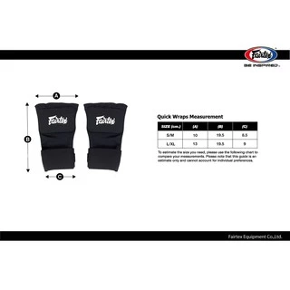 Fairtex ผ้าพันมือชกมวยแบบสวม HW3 ที่พันมือเพิ่มความกระชับ สวมใส่ง่าย รวดเร็ว สำหรับฝึกซ้อม | Quick Hand Wrap Boxing