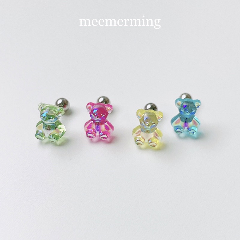 Jelly bear [piercing] จิว เยลลี่น้องหมี ʕ´•ᴥ•`ʔ