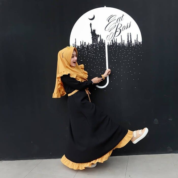 ARSYILA SYARI BALOTELI วัสดุ (GAMIS + KHIMAR) ล่าสุด Syari Gamis ชุด Khimar Simple Syari Gamis สําหร