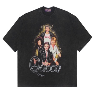 เสื้อยืดคอกลมเสื้อยืด ขนาดใหญ่ พิมพ์ลาย QUEEN WASHEDS-5XL