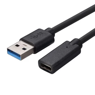 USB 3.1 Type C Female to USB 3.0 Male Connector Data cable USB-C Black