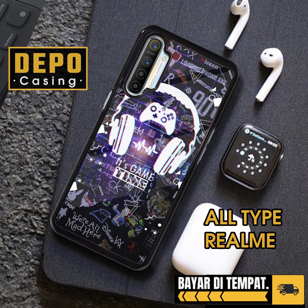 Realme 8i 9 Pro XT C25 C25S Case Realme 8i 9 Pro XT C25 C25S Premium Glossy Depo Casing [GAME] Casin