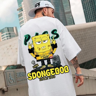 เสื้อยืดผู้ชาย เสื้อยืด พิมพ์ลาย SPONGEBOB STREETWEAR JUMBO XL XXL XXXL XXXXL XXXXXL 6XL KAOOS COMBED30S JUMBO S-5XL