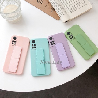 เคส Handphone Case for Xiaomi Redmi Note 11S 11 Pro 5G 4G 2022 New Skin Feel Casing Silicagel Softcase with Folding Stand เคสโทรศัพท์