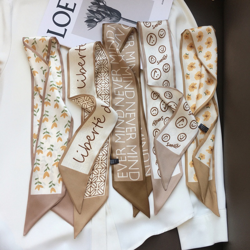 [ Magpie ] ผ้าพันคอ ผ้าเรยอน ขนาดเล็ก สีกากี คุณภาพสูง สไตล์เกาหลี แฟชั่นฤดูใบไม้ผลิ และฤดูใบไม้ร่วง