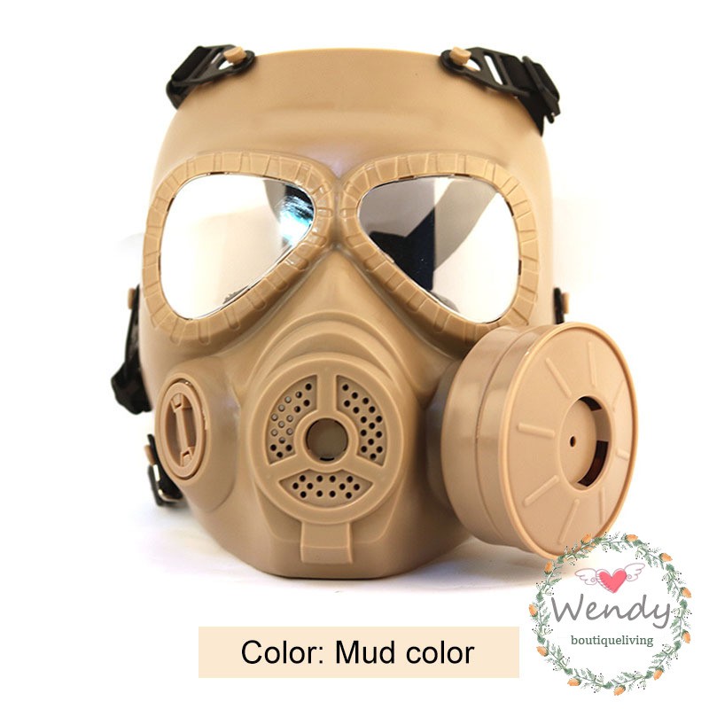 Tactical Head Masks M04 Dummy Skull Full Face Gas Mask With Fan Black