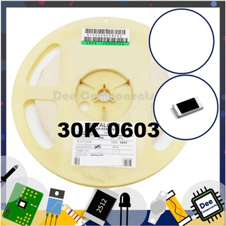 30K Ohm 0603 ±1% 100 mW ±100ppm/℃ 0603WAJ0303T5E ROYAL OHM  1-A2-33 (ขายยกแพ็ค 1 แพ็ค มี 100 ชิ้น)