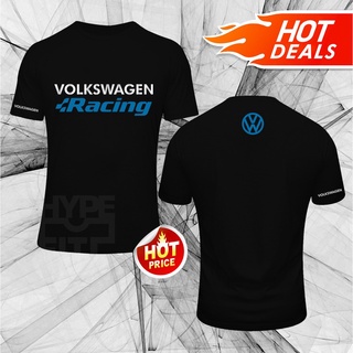 คอตต้อนคอกลมใหม่ VW Volkswagen Racing Logo เสื้อยืด พร้อมส่ง สีดํา สีเทา สีขาว สีแดง สีฟ้าS-5XL