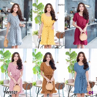 Mini Dress เดรสสั้นชายแต่งระบายTT9527