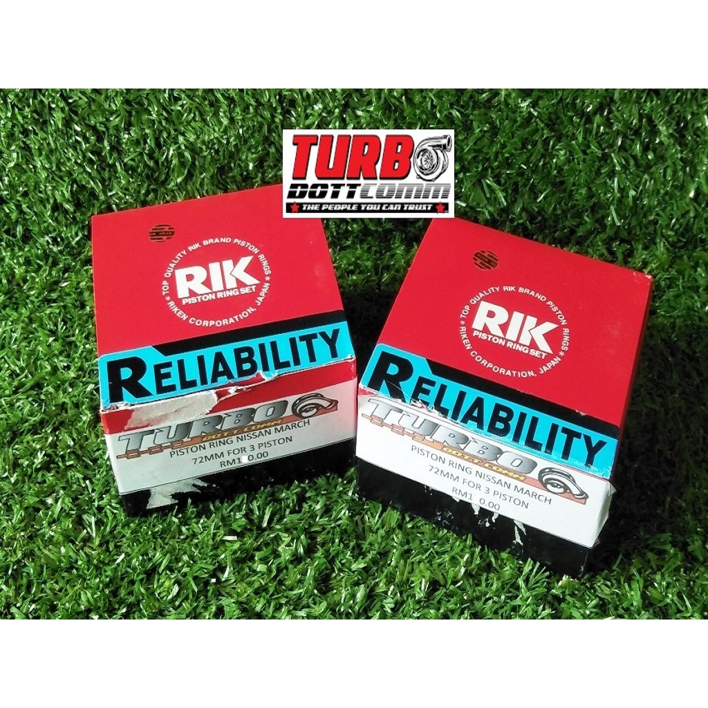 RIK PISTON RINGS NISSAN MARCH CINCIN PISTON (1 ชุด/ 4 PISTON RINGS) ขนาด 72MM & 73MM