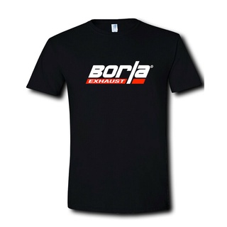 เสื้อยืด พิมพ์ลายโลโก้ Borla ท่อไอเสียรถยนต์ รถบรรทุก Suvs คุณภาพสูง