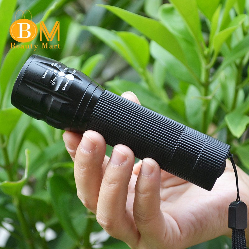 ☀ไฟฉาย LED 18650/AAA แบตเตอรี่ไฟฉาย LED สําหรับล่าสัตว์จักรยาน