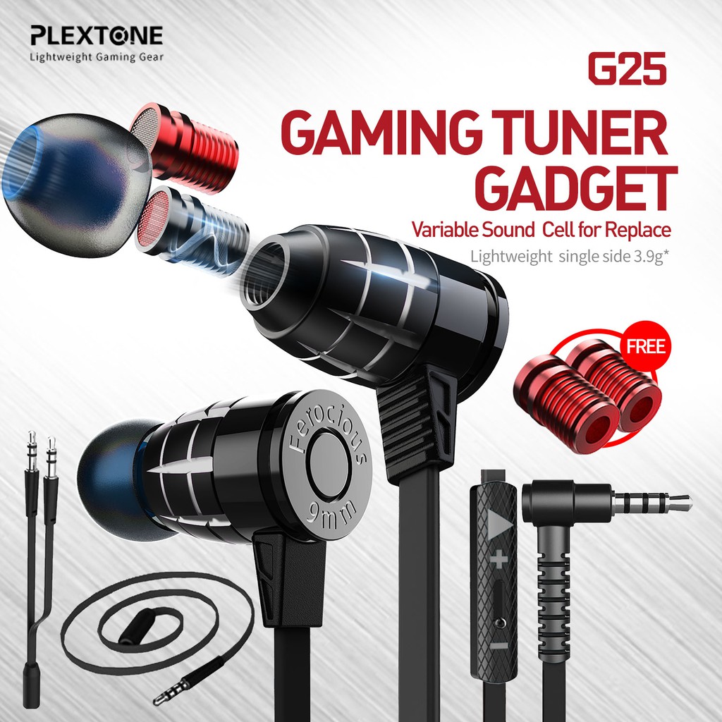หูฟัง PLEXTONE G25 หูฟังเกมมิ่งเกียร์มีสาย พร้อมแม่เหล็กยึดหูฟัง เบสหนัก แยกเสียงได้ ตัดเสียงรบกวน ร