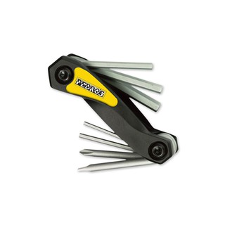 Pedros FOLDING HEX WRENCH SET W/SCREWDRIVERS( 7 Functions)