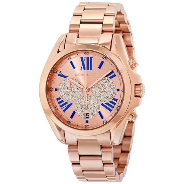 M ichael Kors Women's Bradshaw MK6321 Rose-Gold Stainless-Steel Quartz Watch  สีโรสโกลด์