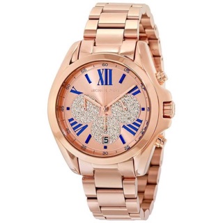 M ichael Kors Womens Bradshaw MK6321 Rose-Gold Stainless-Steel Quartz Watch  สีโรสโกลด์